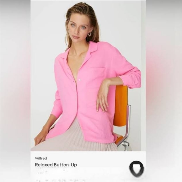 Wilfred Tops - Wilfred Free Relaxed Button Up Shirt Size M EUC